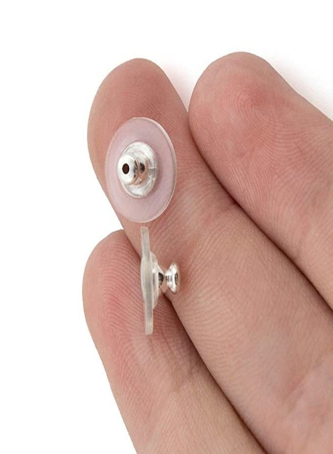 meryCraft Golden and Silver Earring Backs Stopper Earnuts Stud Earring Rubber Back Supplies for Jewelry Findings Making Accessories Gold & Silver(15 pcs Each) MCI-STPR-009 - Image 3